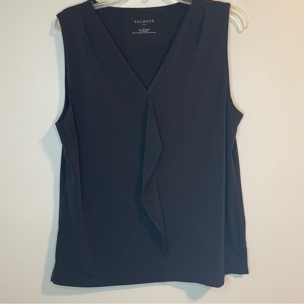 Talbots Black Sleeveless Women's Top